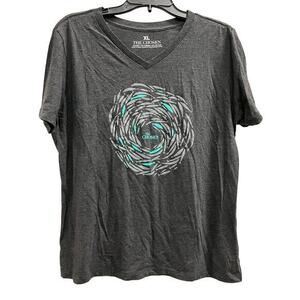charcoal heather "Against the Current" V-neck Tee The Chosen 
 SZ XL